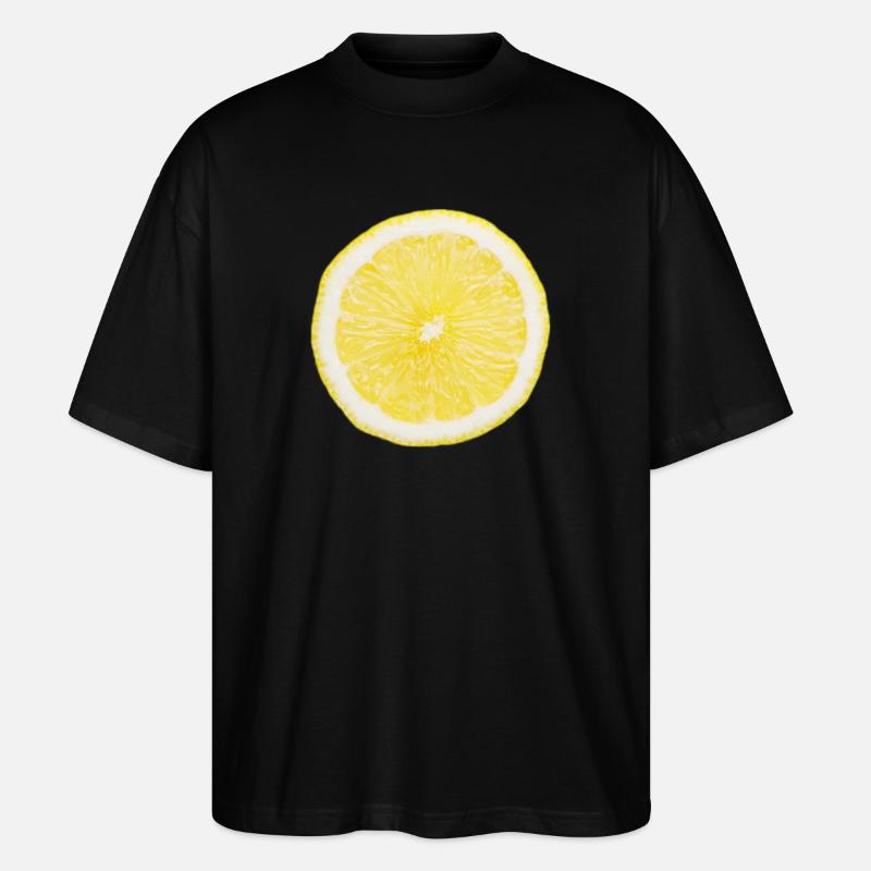 Halbe Zitrone - Stanley/Stella Oversized Unisex Bio T-Shirt Blaster 2.0 - Schwarz