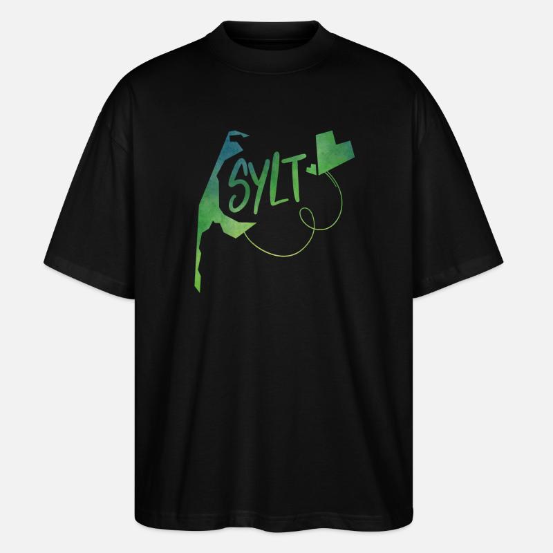 Sylt - Stanley/Stella Oversized Unisex Bio T-Shirt Blaster 2.0 - Schwarz