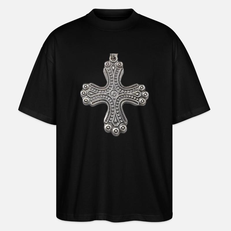 Croix d’argent de Kalevala - T-shirt bio Blaster 2.0 coupe oversize Stanley/Stella Unisexe - noir