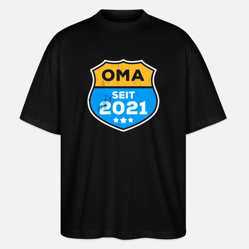 Seniorin Oma Großmutter Statement Ruhestand - Stanley/Stella Oversized Unisex Bio T-Shirt Blaster 2.0 - Schwarz