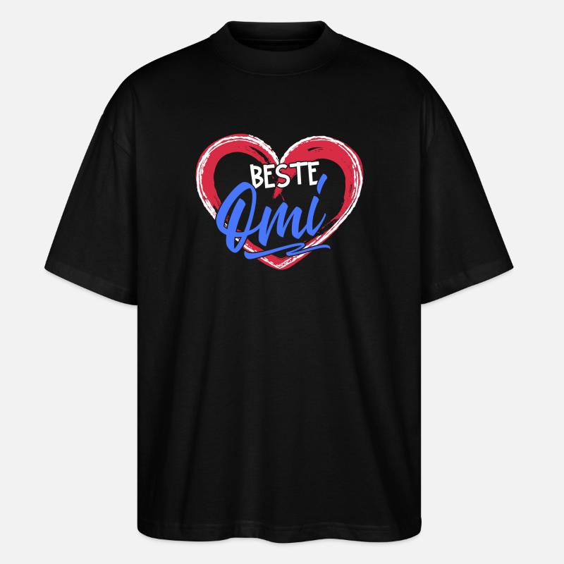 Großmama Glückwunsc Statement Beste Oma Großmutter - Stanley/Stella Oversized Unisex Bio T-Shirt Blaster 2.0 - Schwarz