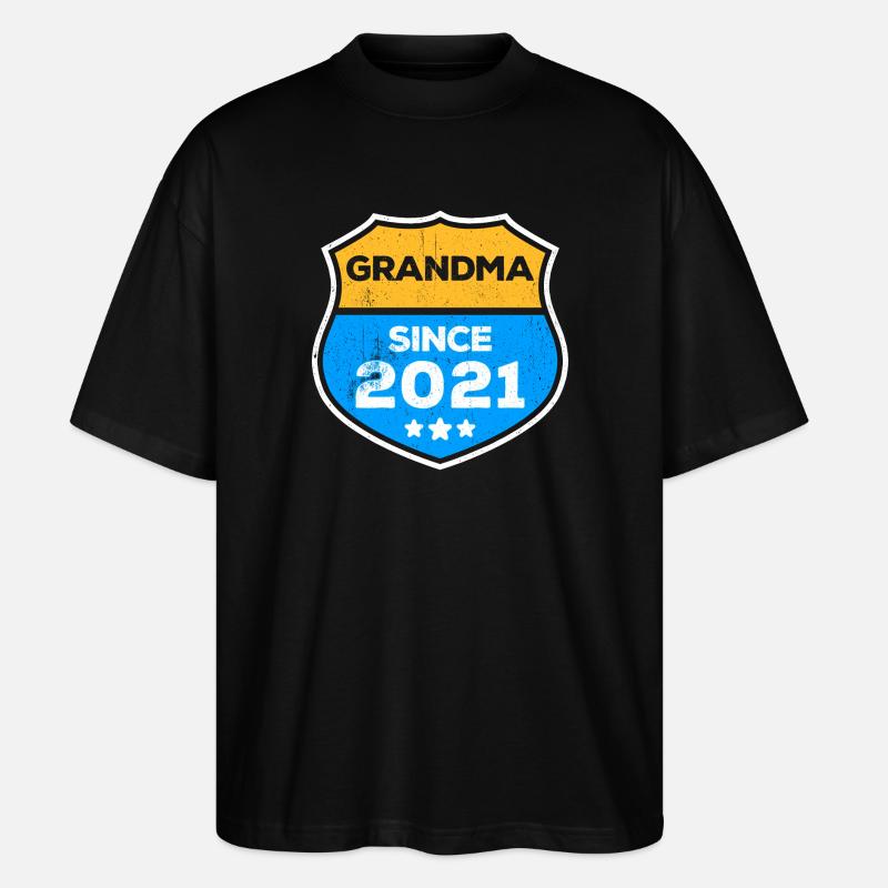 Grand-mère Grand-mère Déclaration Retraitée Grand-mère - T-shirt bio Blaster 2.0 coupe oversize Stanley/Stella Unisexe - noir