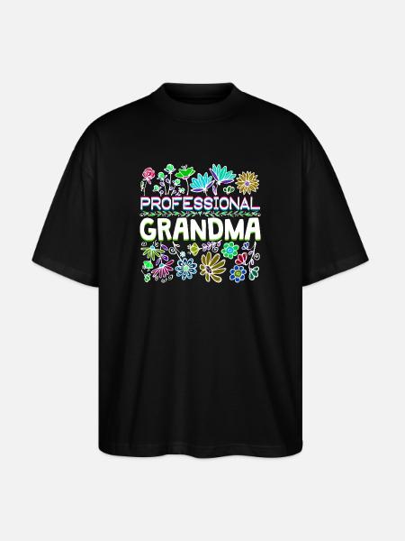 Großmama Spruch Großmutter Oma Ruhestand - Stanley/Stella Oversized Unisex Bio T-Shirt Blaster 2.0 - Schwarz