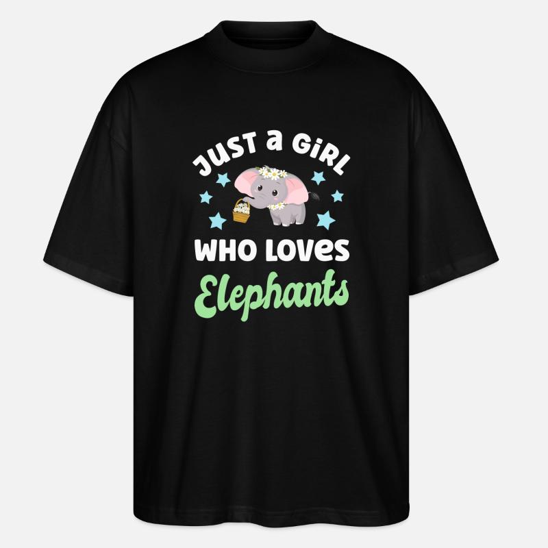 Elefant Elefanten - Stanley/Stella Oversized Unisex Bio T-Shirt Blaster 2.0 - Schwarz