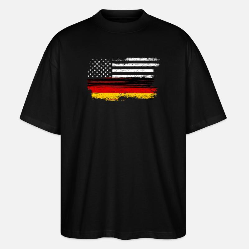 Drapeau Grunge Coup de pinceau - T-shirt bio Blaster 2.0 coupe oversize Stanley/Stella Unisexe - noir