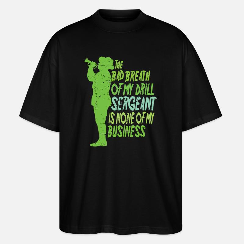 Drill Sergeant - Stanley/Stella Oversized Unisex Bio T-Shirt Blaster 2.0 - Schwarz