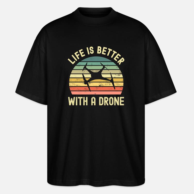 Drone - T-shirt bio Blaster 2.0 coupe oversize Stanley/Stella Unisexe - noir