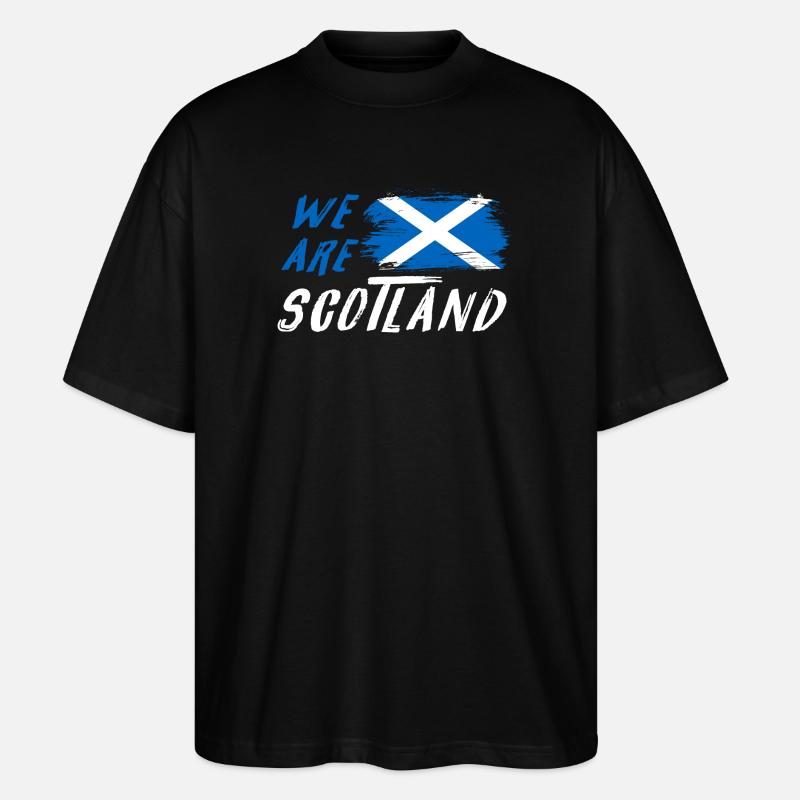 We are Scotland flags design - Stanley/Stella Oversized Unisex Organic T-shirt Blaster 2.0 - black
