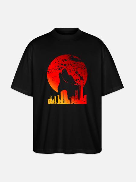 BLODMÅNE | RØDE FULDMÅNE GAVER - Stanley/Stella Oversize Unisex Øko T-shirt Blaster 2.0 - sort