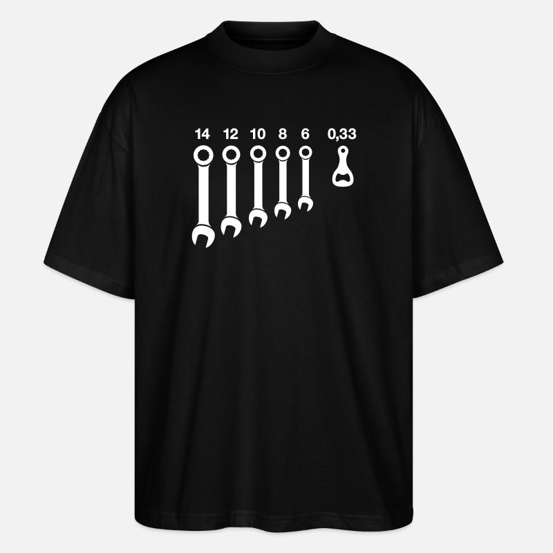 Beer Bottle Opener Wrench Tools - Stanley/Stella Oversized Unisex Organic T-shirt Blaster 2.0 - black