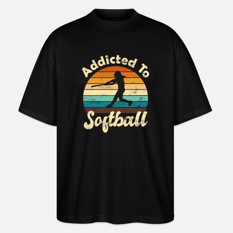 Softball - Stanley/Stella Oversized Unisex Bio T-Shirt Blaster 2.0 - Schwarz
