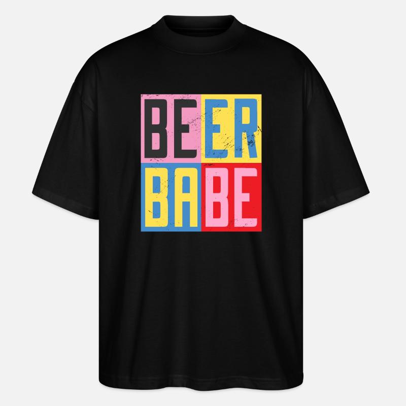 Bier Babe - Stanley/Stella Oversized Unisex Bio T-Shirt Blaster 2.0 - Schwarz