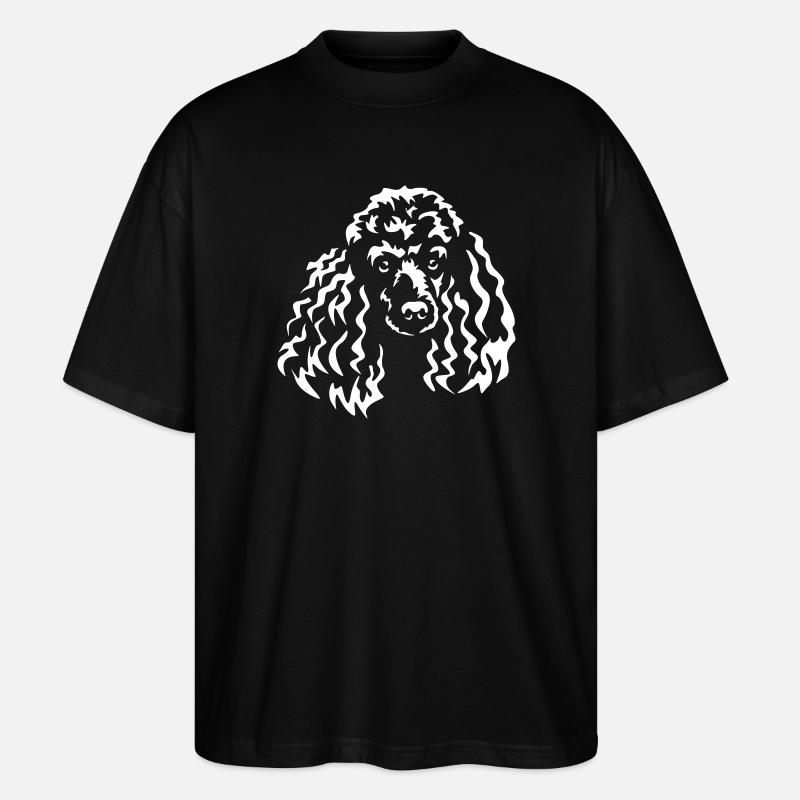 Poodle Head "Black Edition" - Stanley/Stella Oversized Unisex Organic T-shirt Blaster 2.0 - black