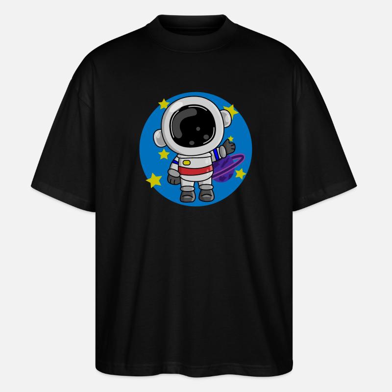 Astronaut, Kosmos, Spaceman - Stanley/Stella Oversized Unisex Bio T-Shirt Blaster 2.0 - Schwarz