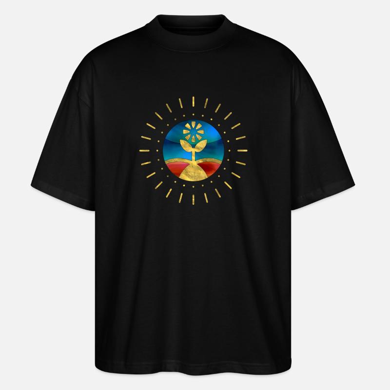 Fleur Soleil Fun - T-shirt bio Blaster 2.0 coupe oversize Stanley/Stella Unisexe - noir