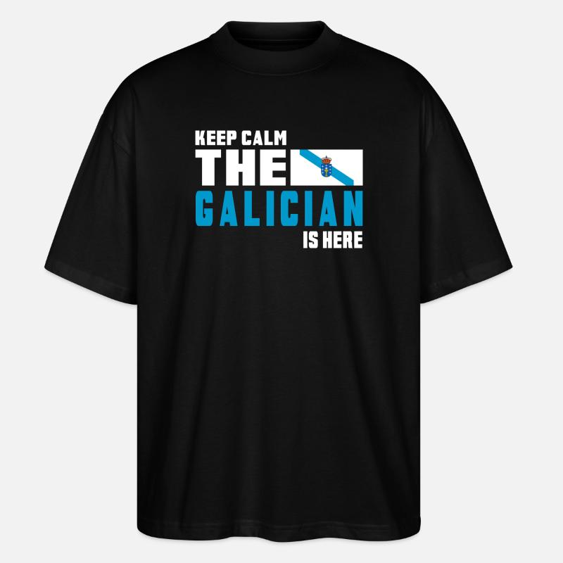 Drapeaux de Galice Keep Calm - T-shirt bio Blaster 2.0 coupe oversize Stanley/Stella Unisexe - noir