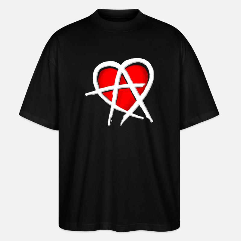Anarchy & Love - Stanley/Stella Oversized Unisex Bio T-Shirt Blaster 2.0 - Schwarz