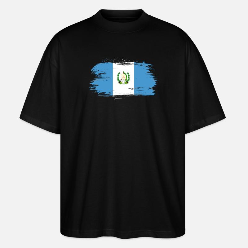 Drapeau du Guatemala - T-shirt bio Blaster 2.0 coupe oversize Stanley/Stella Unisexe - noir