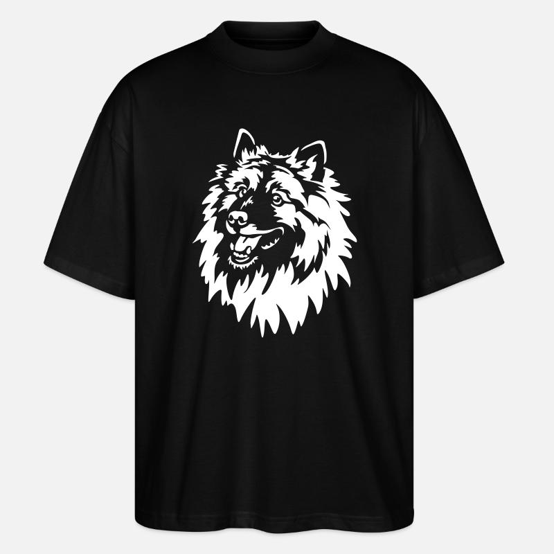 Wolfsspitz Head "Black Edition" - Stanley/Stella Oversized Unisex Organic T-shirt Blaster 2.0 - black