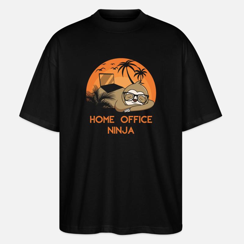 Home Office Ninja - Stanley/Stella Oversized Unisex Bio T-Shirt Blaster 2.0 - Schwarz