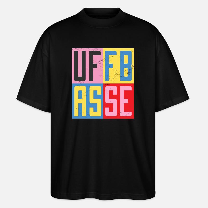 Uffbasse Design - Stanley/Stella Oversized Unisex Bio T-Shirt Blaster 2.0 - Schwarz