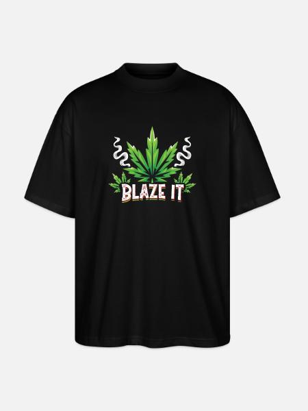 Blaze it - Stanley/Stella Oversized Unisex Bio T-Shirt Blaster 2.0 - Schwarz