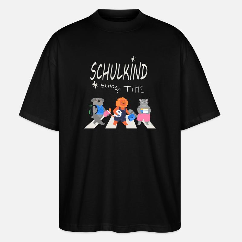 Schulanfang - Stanley/Stella Oversized Unisex Bio T-Shirt Blaster 2.0 - Schwarz