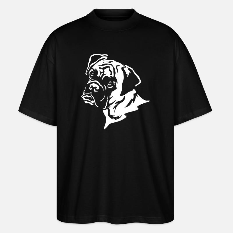 Boxer Head « Black Edition » - T-shirt bio Blaster 2.0 coupe oversize Stanley/Stella Unisexe - noir