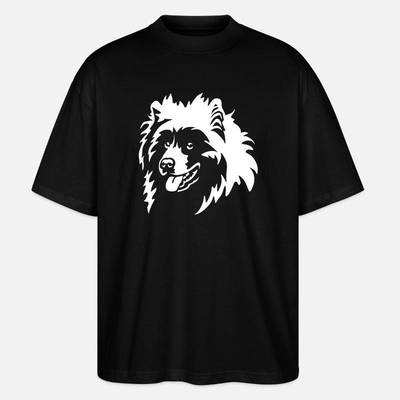 Samojede Kopf "Black Edition" - Stanley/Stella Oversized Unisex Bio T-Shirt Blaster 2.0 - Schwarz
