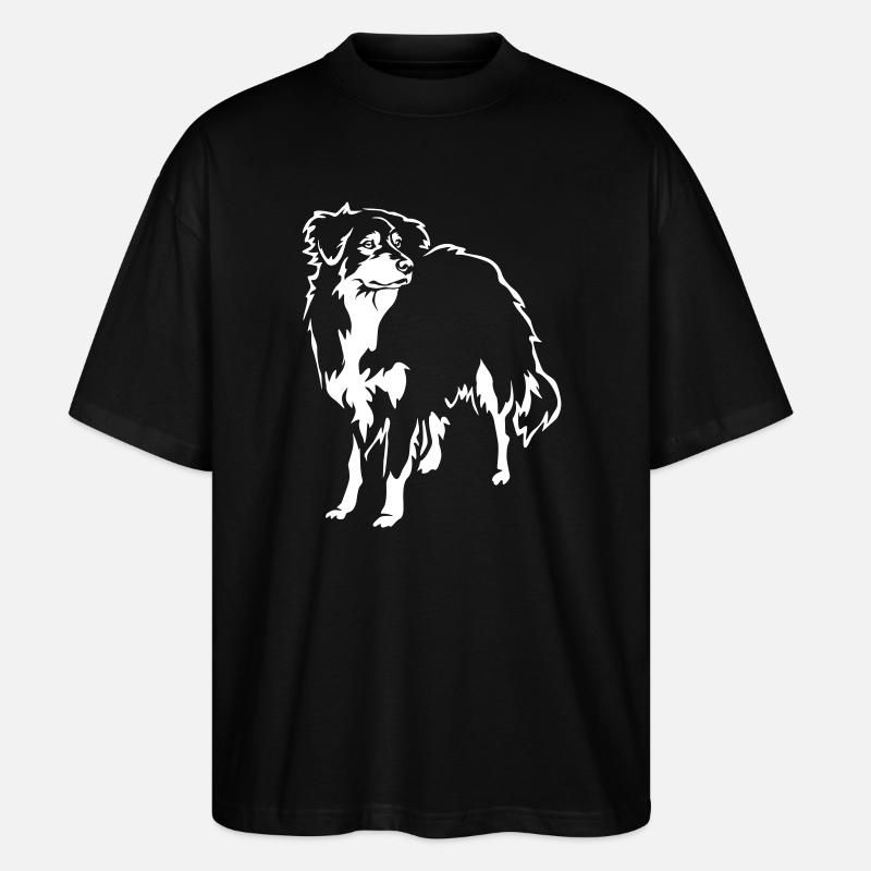 Australian Shepherd "Black Edition" - Stanley/Stella Oversized Unisex Bio T-Shirt Blaster 2.0 - Schwarz