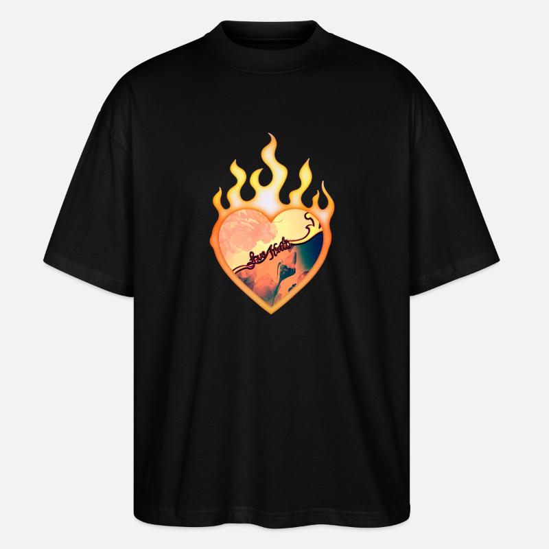 wunderbares Blumendesign - Stanley/Stella Oversized Unisex Bio T-Shirt Blaster 2.0 - Schwarz