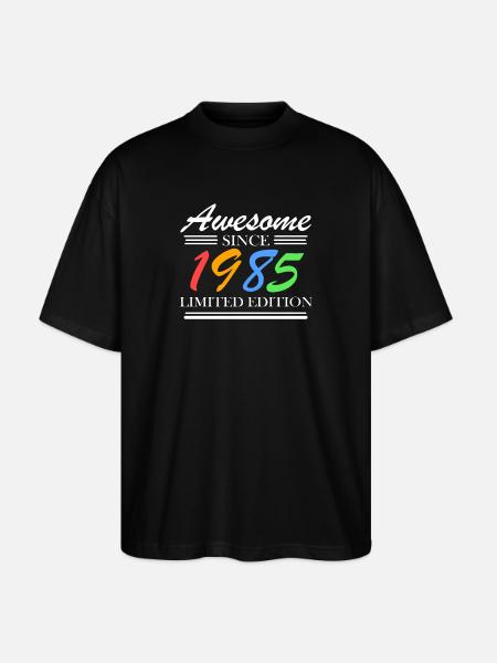 1985 - Born 1985 - Fantastic since 1985 - Stanley/Stella Oversized Unisex Organic T-shirt Blaster 2.0 - black