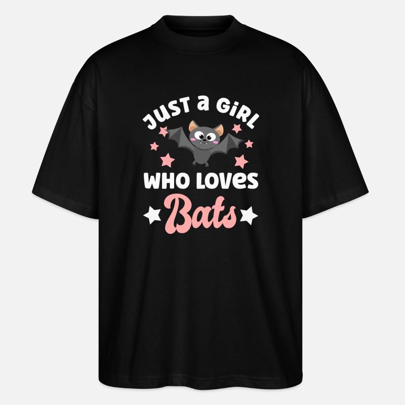 Fledermaus Fledermäuse - Stanley/Stella Oversized Unisex Bio T-Shirt Blaster 2.0 - Schwarz