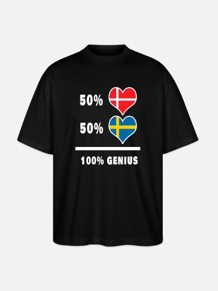 Denmark and Sweden Genial / Gift - Stanley/Stella Oversized Unisex Organic T-shirt Blaster 2.0 - black
