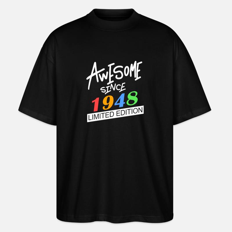 1948 - Stanley/Stella Oversized Unisex Bio T-Shirt Blaster 2.0 - Schwarz