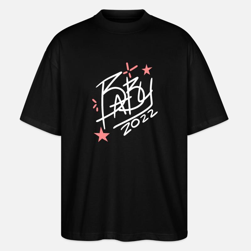 Bébé 2022 - Naissance Enceinte 2022 - T-shirt bio Blaster 2.0 coupe oversize Stanley/Stella Unisexe - noir