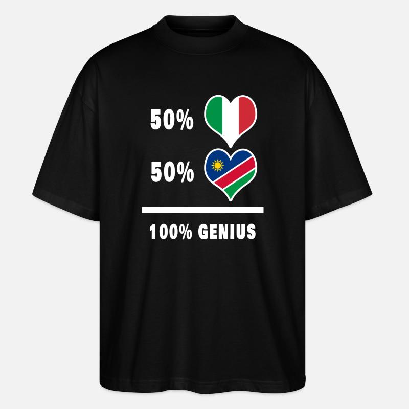 Brilliant Italien und Namibia / Geschenk - Stanley/Stella Oversized Unisex Bio T-Shirt Blaster 2.0 - Schwarz