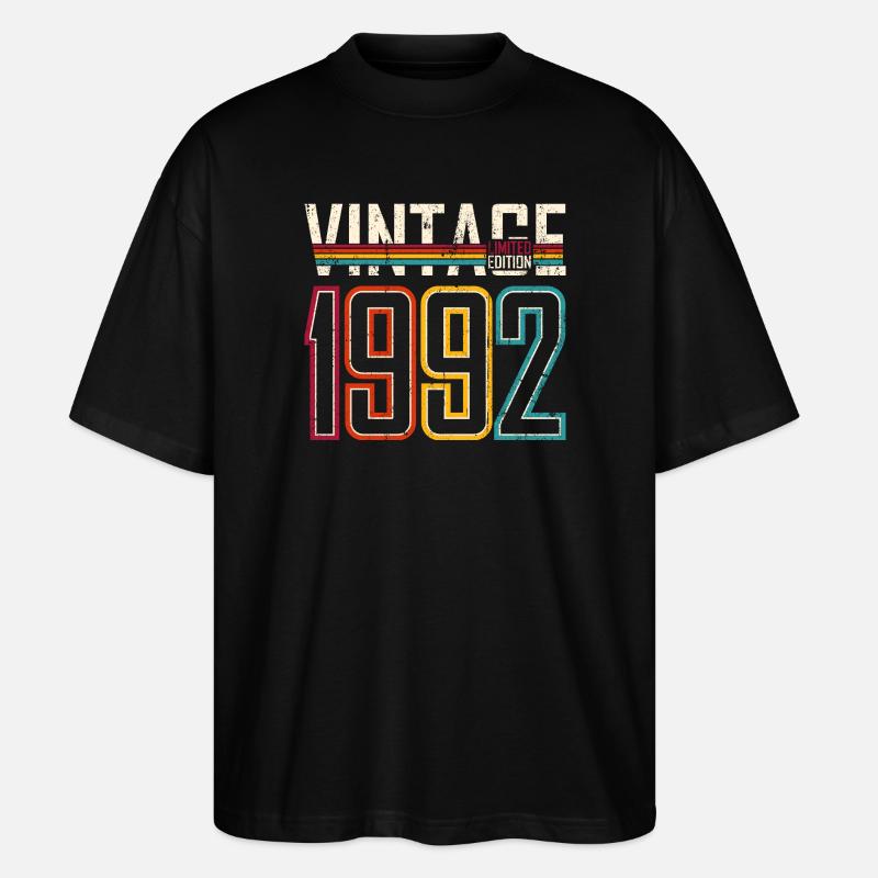 Millésime 1992 Edition Limitée - T-shirt bio Blaster 2.0 coupe oversize Stanley/Stella Unisexe - noir