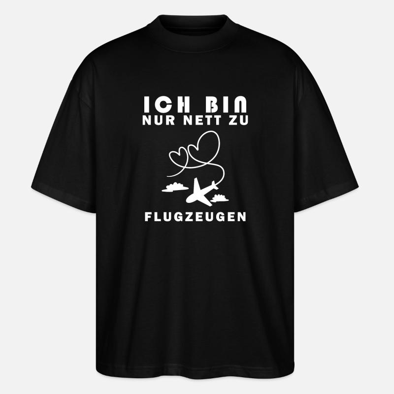 Modellflug Pilot Modellbau Flugzeug Modellbauer - Stanley/Stella Oversized Unisex Bio T-Shirt Blaster 2.0 - Schwarz