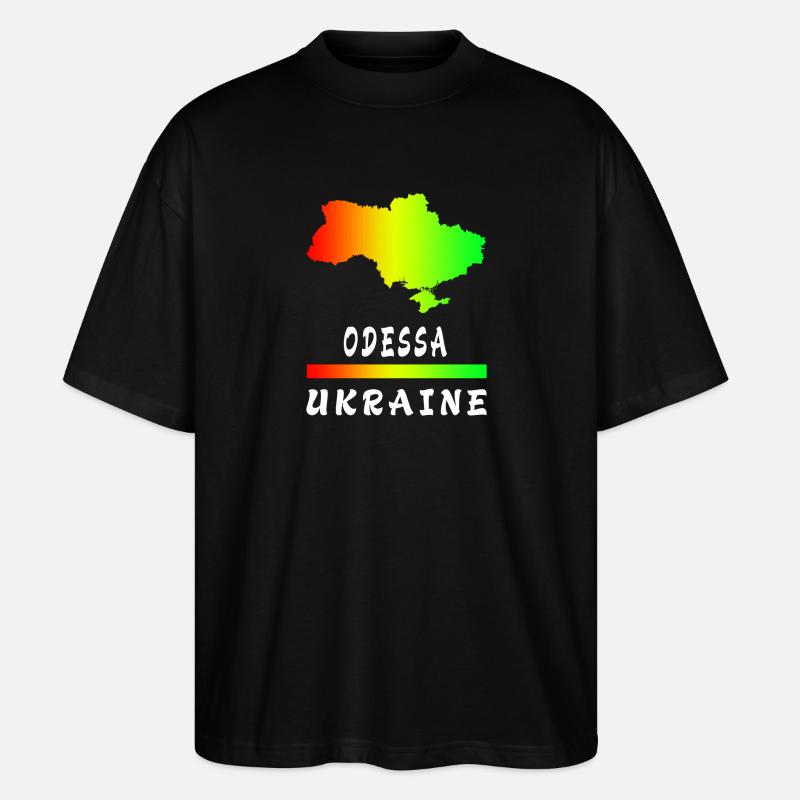 Odessa Ukraine Regenbogen Design - Stanley/Stella Oversized Unisex Bio T-Shirt Blaster 2.0 - Schwarz