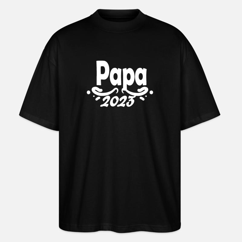 Papa 2023 - Stanley/Stella Oversized Unisex Bio T-Shirt Blaster 2.0 - Schwarz