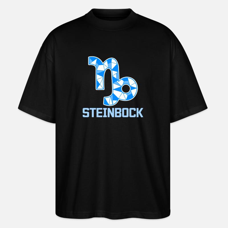 Tierkreiszeichen Spruch Steinbock Astronomie - Stanley/Stella Oversized Unisex Bio T-Shirt Blaster 2.0 - Schwarz