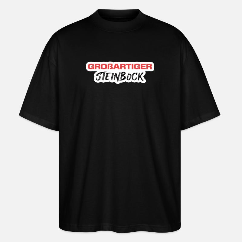 Steinbock Statement Tierkreiszeichen Esoterik - Stanley/Stella Oversized Unisex Bio T-Shirt Blaster 2.0 - Schwarz