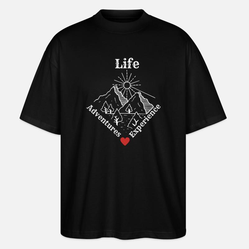 Life Adventures Experience - Adventure Tee - Stanley/Stella Oversized Unisex Bio T-Shirt Blaster 2.0 - Schwarz