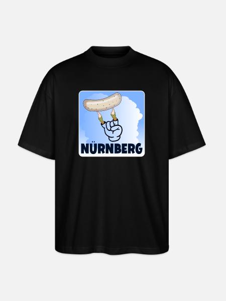 NÜRNBERG WEIßWURST - Stanley/Stella Oversized Unisex Bio T-Shirt Blaster 2.0 - Schwarz
