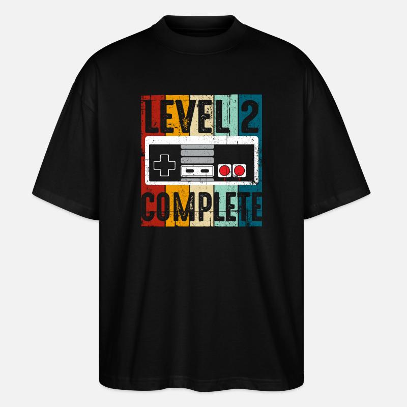 Level 2 Complete Retro Console - Stanley/Stella Oversized Unisex Organic T-shirt Blaster 2.0 - black