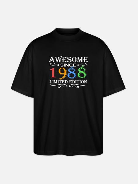1988 - Born 1988 - Stanley/Stella Oversized Unisex Organic T-shirt Blaster 2.0 - black