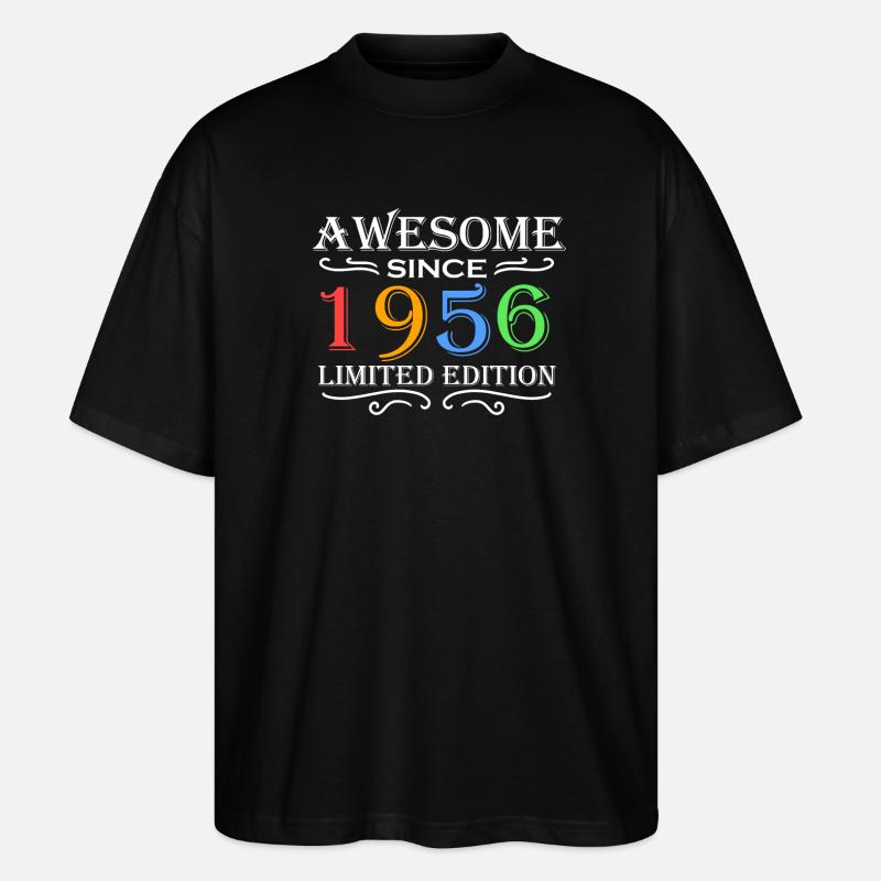 1956 - Né en 1956 - T-shirt bio Blaster 2.0 coupe oversize Stanley/Stella Unisexe - noir
