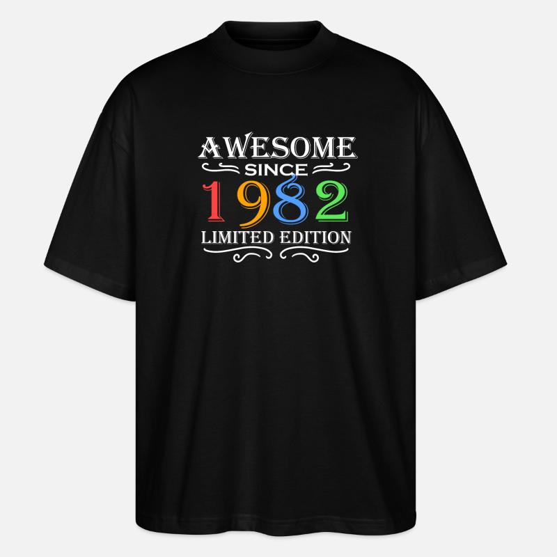 1982 - Born 1982 - Stanley/Stella Oversized Unisex Organic T-shirt Blaster 2.0 - black
