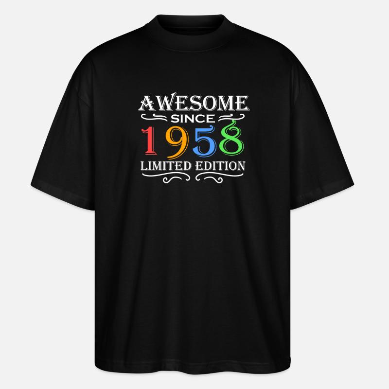 1958 - Born 1958 - Stanley/Stella Oversized Unisex Organic T-shirt Blaster 2.0 - black